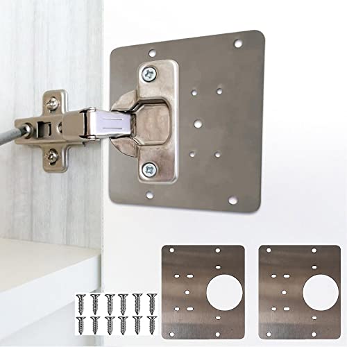 TFixol Kit de bisagra de puerta de armario de cocina, kit de bisagras de gabinete, montaje en paneles laterales