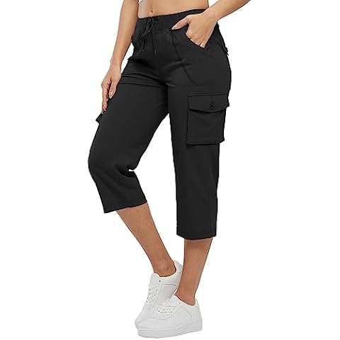 donhobo Women's Lightweight Cropped Hiking Shorts Cover