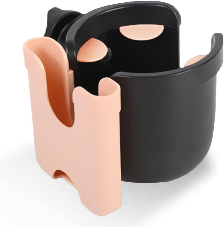 Universal Baby Stroller Cup Holder – Dual-Purpose Bottle and Cup Holder for Strollers and Wheelchairs (Black)