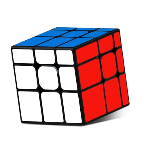 ROXENDA Cube Magique 3x3 Miroir, Cube de Vitesse - Jouet Éducatif pour l'Entraînement de l'esprit, Cadeau Enfants/Adultes(Blanc)