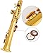 Aisiweier Soprano Saxophone SAX Bb Brass Lacquered Gold Body and Keys Woodwind instruments (gold)