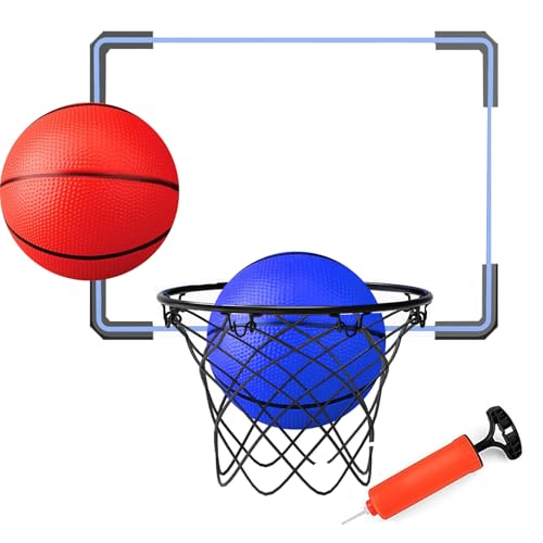 KGF Sports Mini Basketball Hoop Set - Over The Door Indoor Hoop with 2 Mini Basketballs - Perfect...