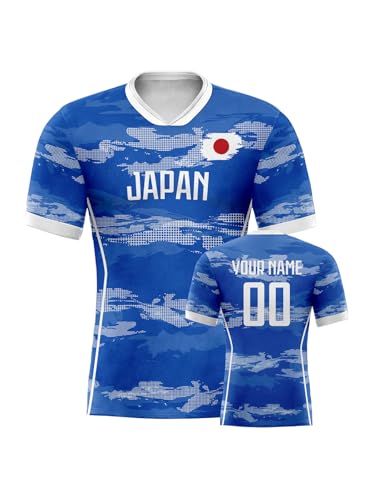 Custom Japan Soccer Jersey Women Youth Flag Graffiti