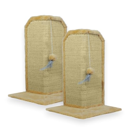 Kit com 2 Arranhador Protetor para Canto de Sofá e Cama Base Externa Bege