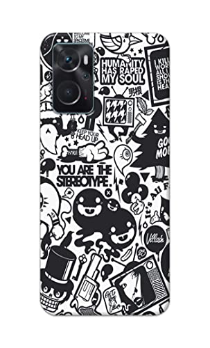 Image of Printed Hard Back Cover Case for Oppo K10 4G Back Cover (Mixed Cartoon) -1302
