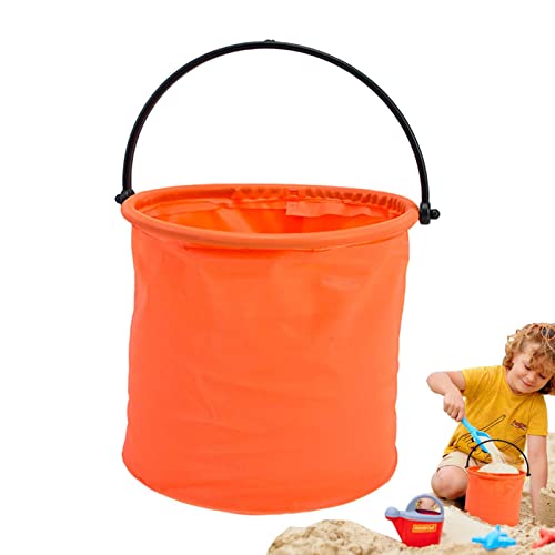 Balde de praia dobrável - Balde Dobrável para Areia de Praia com Asa,Brinquedo dobrável ao ar livre