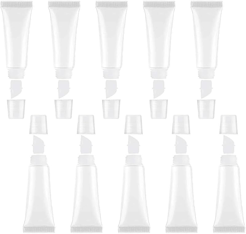 JIAKAI Frascos Recarregáveis Vazios de 10 mL com Tampa Rosqueável, 10 Unidades