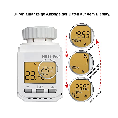 Electric Bock Programmable Radiator Thermostat Heating Thermostats - HD13/, Weiß, Kompakt - Image 4