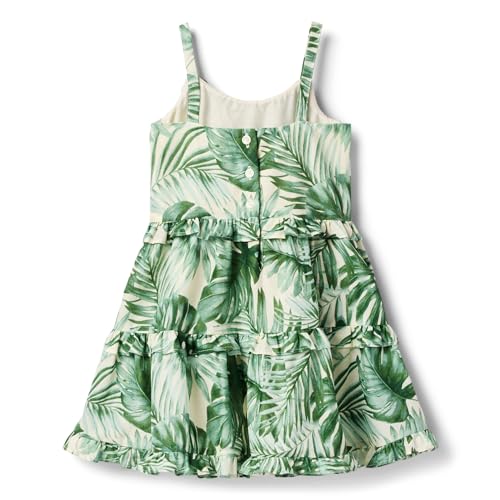 Janie and Jack, Womens, Girls Palm Print Dress (Toddler/Little Kid/Big Kid), 12 Years Green2