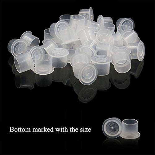 Tattoo Ink Cups 300PCS 14mm Medium Disposable Tattoo Pigment Caps with Base Plastic for Tattooing Tattoo MachineTattoo Supplies Tattoo Needles Tattoo Kits