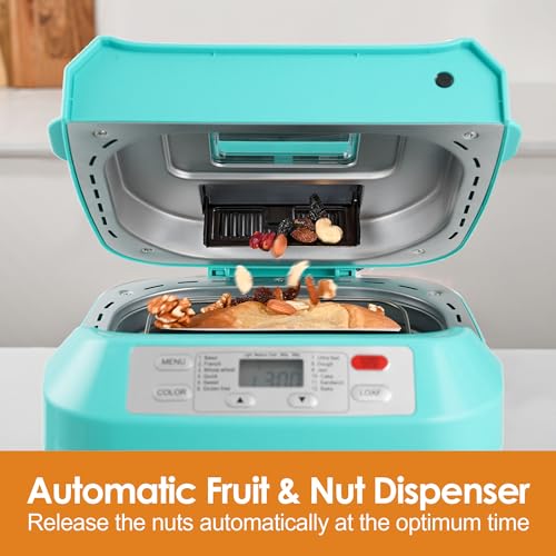 Bread-Machine-Kitchen-in-the-box-2LB-12-IN-1-Bread-Maker-Gluten-Free-Setting-Auto-Fruit-Nut-Dispenser-Nonstick-Pan-2-Loaf-Sizes13H-Reserve-1H-Keep-Warm-Blue
