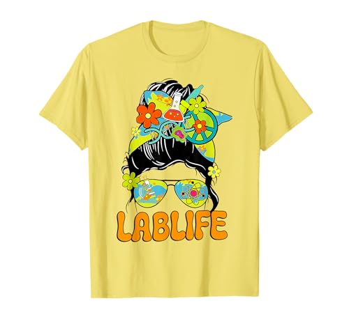 Lablife Messy Bun Mystery Machine Of Diagnostics Lab Week T-Shirt