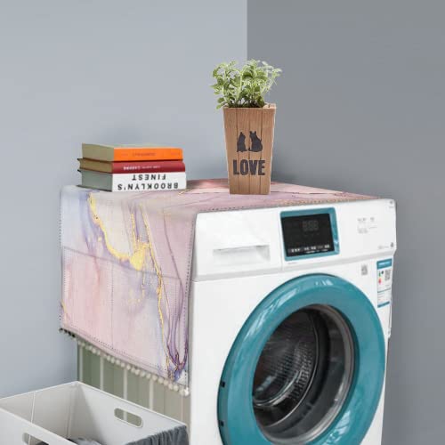 Anti-slip Washer and Dryer Top Covers,Dustproof Washer and Dryer Covers for The Top Fridge Dust Cover With 4 Storage - Image 4