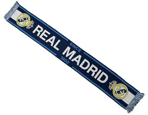 Real Madrid Sciarpa Real Collezione Ufficiale 140 Cm, Blu Marino, 140 Cm