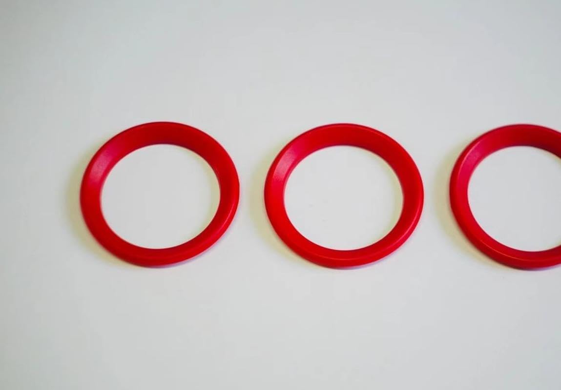 Red Compass Decorative Fit for FJ Cruiser Frame Triptych Combination Compass Sticker FJ Dashboard Compass Car Styling Interior(3 Piece)