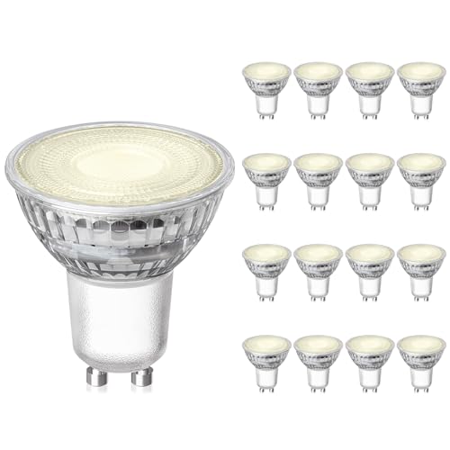 Sigalux GU10 LED Bulb 16 Pack, 3000K Warm White, 4.2W (50W Equivalent) Non-Dimmable, 350 Lumens, 35° Spotlight, MR16 GU10 Bulb Replacement for Track Lighting, Kitchen, Range Hood, Living Room