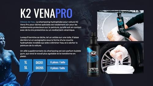 K2 Vena PRO 1L champú de lavado automotriz con efecto repelente 3