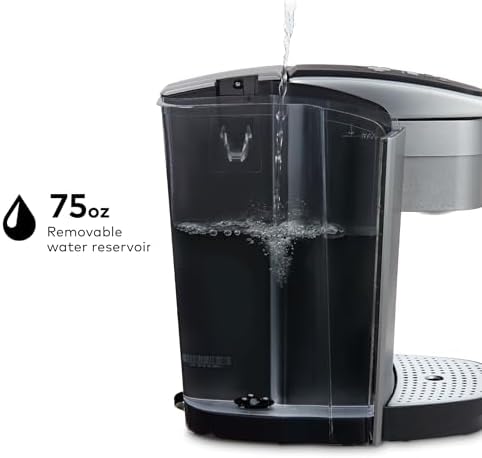 Keurig K-Elite Single Serve K-Cup Pod Coffee Maker, with Strength and Temperature Control, Iced Coffee Capability, 8 to 12oz Brew Size, Programmable, Brushed Silver — view 8