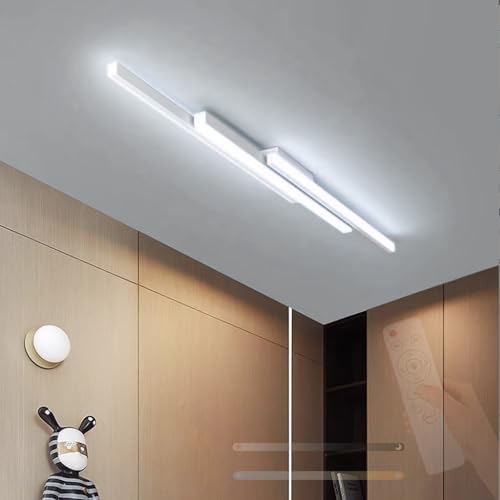 Luz de techo LED lineal con mando a distancia y tono regulable para dormitorio