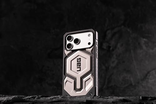 Image of Urban Armor Gear UAG Monarch Pro Magnetic Compatible, Rugged Heavy Duty Shockproof Anti-Slip Military Grade Protective Case /Cover Designed for iPhone 17 Pro (2025) - Titanium