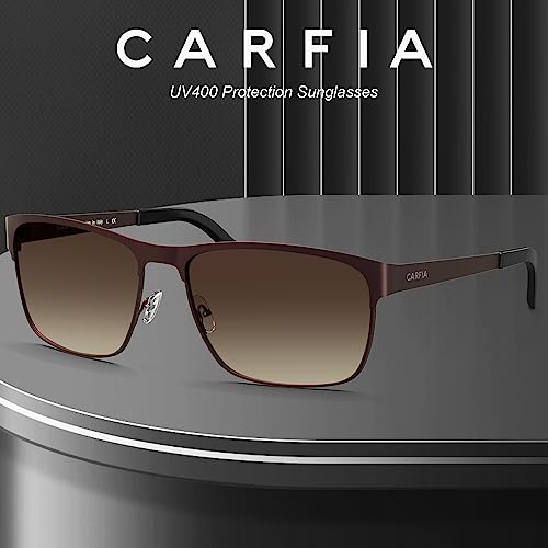 Image of CARFIA Metal Mens Sunglasses Polarized UV400 Protection for Driving Fishing Hiking Golf Everyday Use CA5225