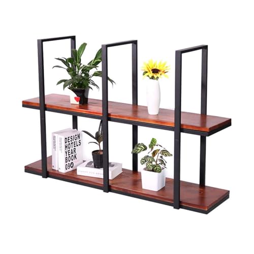 Présentoir mural plantes et fleurs : étagère suspendue métal bois