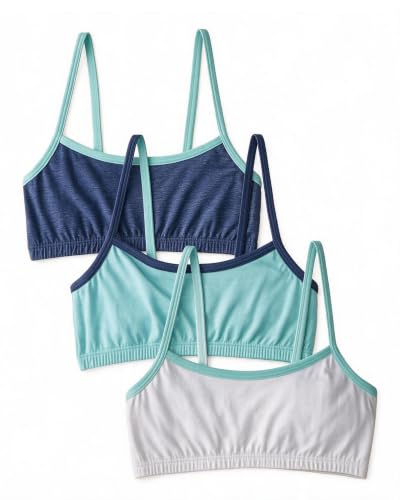 Image of Fruit of the Loom Girl's Cotton Stretch Cami Training Bra Multi-Pack