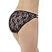 Vanity Fair Women's Illumination String Bikini Panty 18108, All Over Lace Black, X-Large/8