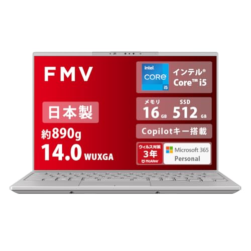 FMV �x�m�� �m�[�g�p�\�R�� ���{�� Note U WU3-K3 (MS 365 Personal/Copilot�L�[����/��F�ؑΉ�/Win 11/14.0�^ �^�b�`�Ή�/Core i5/16GB/SSD 512GB) AZ_WU3K3_Z1028