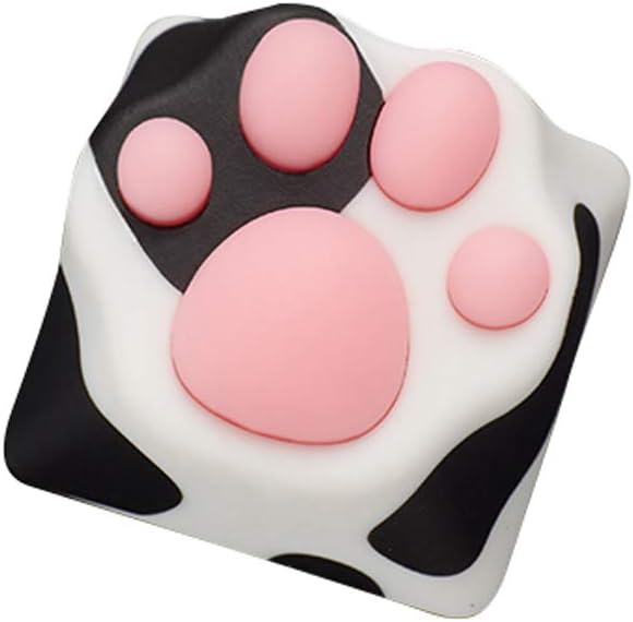 wwkeycapsSpecial Edition Custom Gaming Machinery Keyboard Cat paw Shape ABS Base for ESC Key Cat Claw for Cute Keyboard(Cow cat/Pink)
