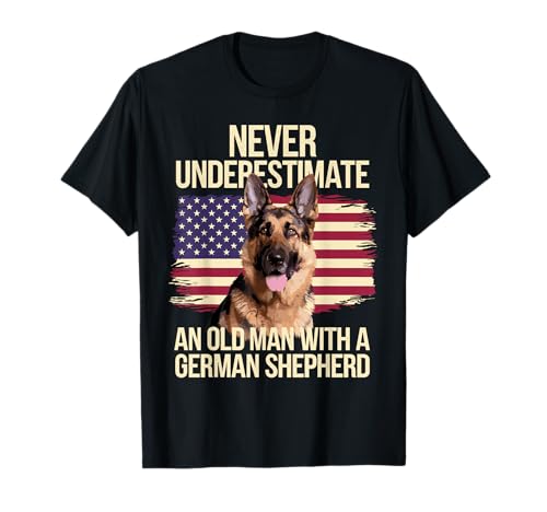 Cool German Shepherd Design for Men Grandpa Dog Lover Owner T-Shirt