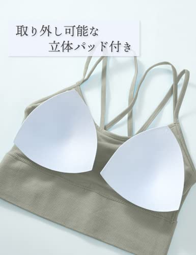 Kusumi スポーツブラ 揺れない ヨガウェア トップス カップ付き ジニエブラ ナイトブラ バッククロス スポブラ おしゃれ レディース ハイサポート バストアップ の商品画像 4