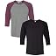 Gry/ Maroon Trb + Blk Heather/ Blk
