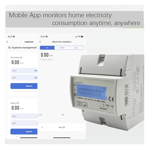 Compteur d'énergie connecté pour stopper le gaspillage électrique monophasé 80A - 6