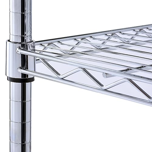 Muscle Rack 5 Tier Wire Chrome Shelving Unit 24\" W x 14\" D x 59\" H