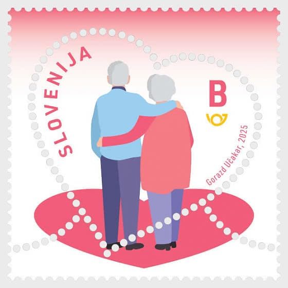 Slovenia 2025 Greetings Love Valentine’s Day Heart Shaped Stamp MNH Stampbazar