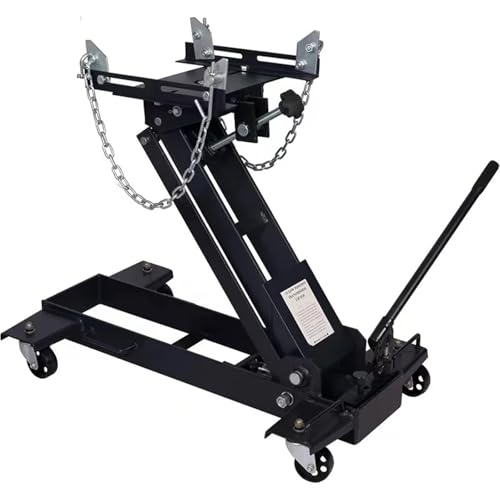 JKELPV Gato de transmisión Gato hidráulico con Soporte para Motor 2T, Gato hidráulico Fino de posición Baja, Gato de transmisión de Caja de Cambios Elevador Coche(Black)