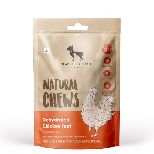 Image of HUFT Natural Chews - Dehydrated Chicken Feet for Dogs - 80 gm (Pack of 2) | All-Natural, High-Protein Dog Treats | Grain-Free & Preservative-Free Chews | Supports Dental Hygiene, Joint Health