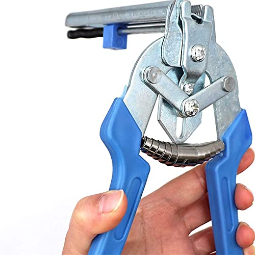 Type M Nail Ring Pliers - Hog Ring Chicken Duck Goose Dog Cat Rabbit Kit Clamp With Nail Groove For Animal Cages/Wire Fencing, Repair Hand Tools With 600 Pcs Galvanized Steel Rings #TOP5