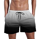 MKMK Sport-Bademode Badeanzug Herren Shorts Sommer 2022 Neue Badehose Eng Kurz Badeshorts mit Tunnelzug für Schnelltrocknende Beachshorts Boardshorts Schwimmhose Männer, C-schwarz, 3XL