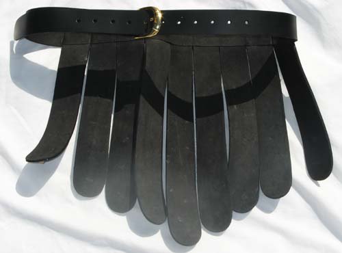 AnNafi® Roman Leather Belt |Medieval Armour Cingulum |Legionary Apron Belts with Brass Fittings Soldier Costume for Men/Adult2