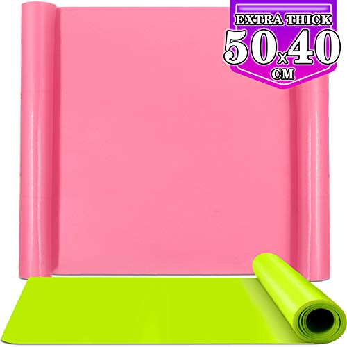 2 Pack 50 x 40cm Extra Large Silicone Mats for Crafts Thick Silicone