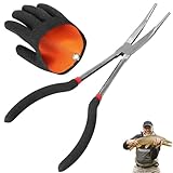 agogue 2 Stück Angelzange und Angelhandschuhe, Angel Zange Ihre Hände Vor Schützen, Hakenlöser Zange für Haushalten, Baugewerbe und in Der Fishing Industrie