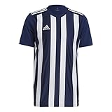 Maschinenwäsche adidas Herren Striped 21 T-Shirt, Navblu/White, L