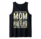 Vous aimez votre professionnel ? Et à la recherche d'un design pour la fête des mères par maman professionnelle ? Alors c'est le cadeau idéal pour vous ou votre maman qui aime son travail de joueur de piano. Inscription « I Have Two Titles Mom & Piano Player » et « I rock them both ».