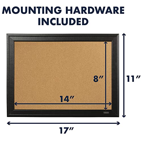Quartet Cork Bulletin Board, 11” X 17” Framed Corkboard, Black Frame, Small Decorative Hanging Pin Board, Perfect For Office & Home Decor, Home School Message Board Or Vision Board, Brown (79279) #TOP3