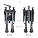 TW TWOD Rifle Bipod 6-9 Inch Adjustable Spring Return Picatinny & Swivel-Stud Sniper Hunting Bipod with Mount Adapter