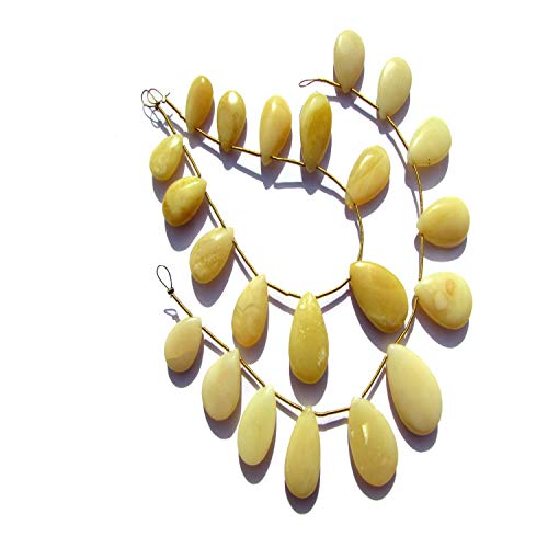 Perles d'opale jaune naturelle poire pour concevoir vos bijoux d'été personnalisés