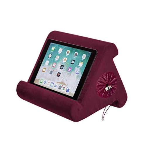 Flippy with New Storage Cubby Multi-Angle Soft Pillow Lap Stand for iPads, Tablets, eReaders, Smartphones, Books, Magazines (Nebiollo)