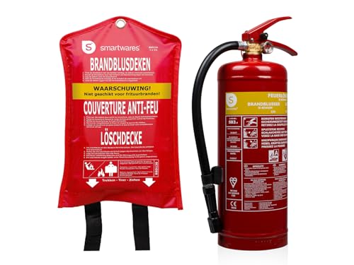 Juego de extintor de espuma de 3 litros clase de fuego AB + manta extintor de incendios